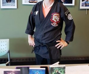 Me + Karate Uniform + Fake Books = First Author Event